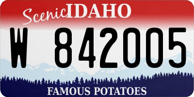 ID license plate W842005