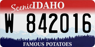 ID license plate W842016