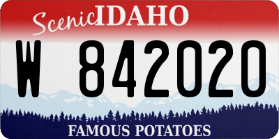 ID license plate W842020