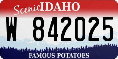 ID license plate W842025
