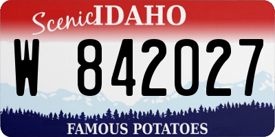 ID license plate W842027