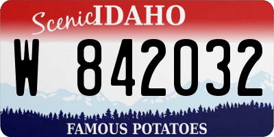 ID license plate W842032