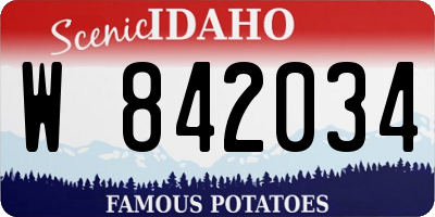 ID license plate W842034