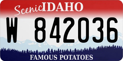 ID license plate W842036