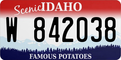 ID license plate W842038