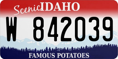ID license plate W842039