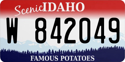 ID license plate W842049