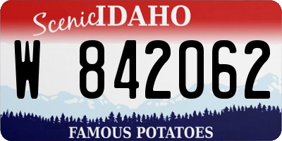 ID license plate W842062