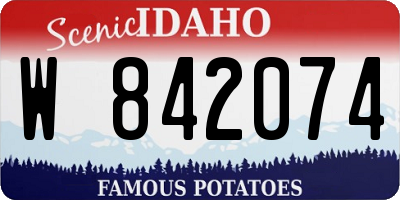 ID license plate W842074
