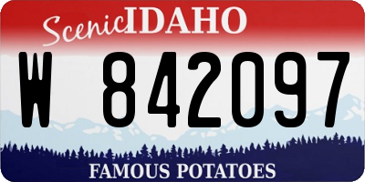 ID license plate W842097