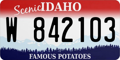 ID license plate W842103