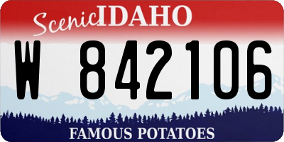 ID license plate W842106