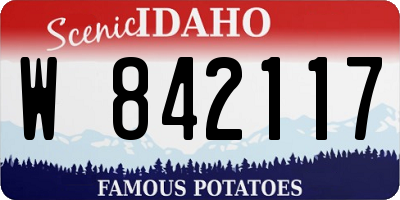 ID license plate W842117