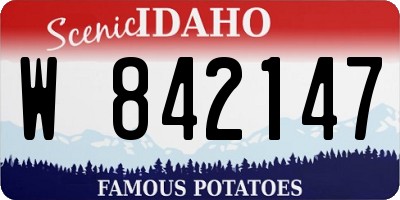ID license plate W842147