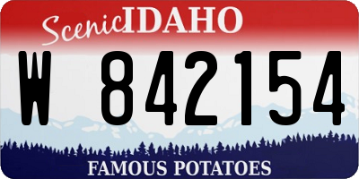ID license plate W842154