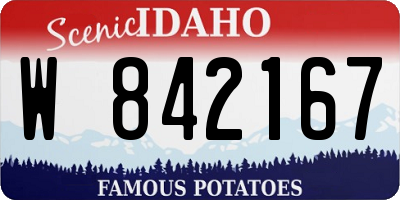 ID license plate W842167