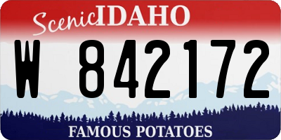ID license plate W842172