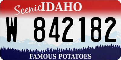 ID license plate W842182