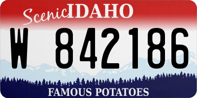 ID license plate W842186