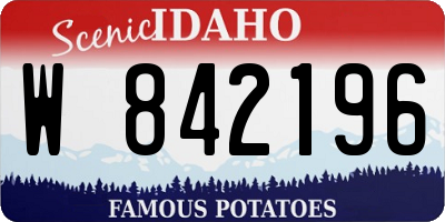 ID license plate W842196