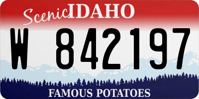 ID license plate W842197