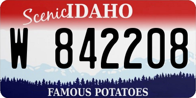 ID license plate W842208