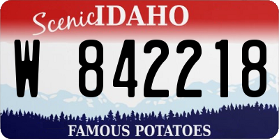ID license plate W842218
