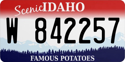 ID license plate W842257