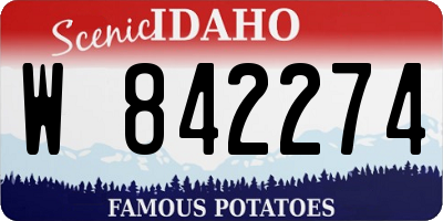 ID license plate W842274