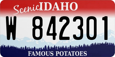 ID license plate W842301