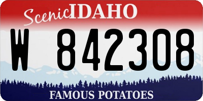 ID license plate W842308