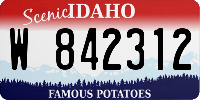 ID license plate W842312
