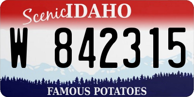 ID license plate W842315
