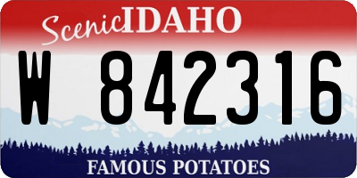 ID license plate W842316