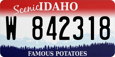 ID license plate W842318
