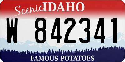 ID license plate W842341