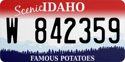 ID license plate W842359