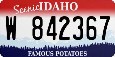 ID license plate W842367
