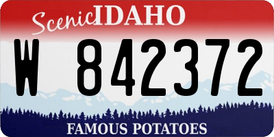 ID license plate W842372