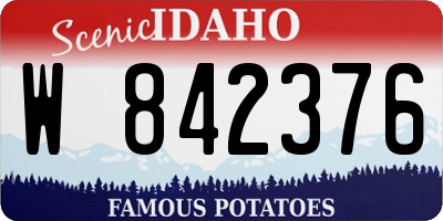ID license plate W842376