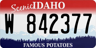 ID license plate W842377