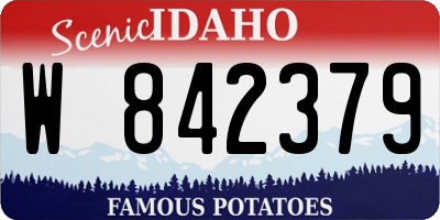 ID license plate W842379