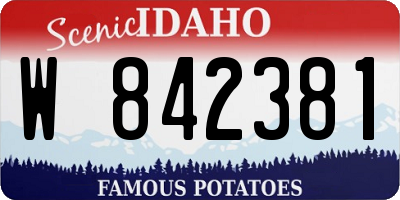 ID license plate W842381