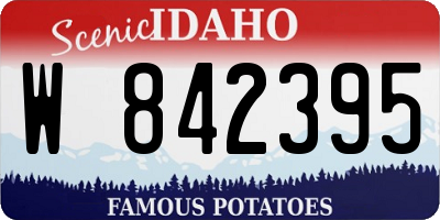 ID license plate W842395