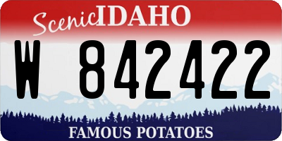 ID license plate W842422