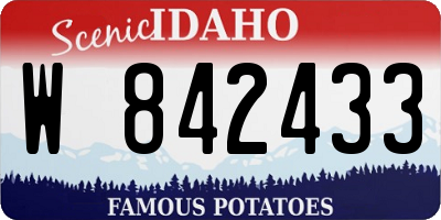 ID license plate W842433