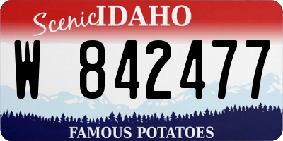 ID license plate W842477