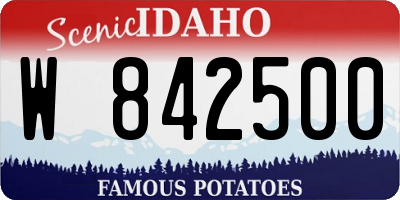 ID license plate W842500