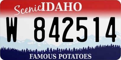 ID license plate W842514