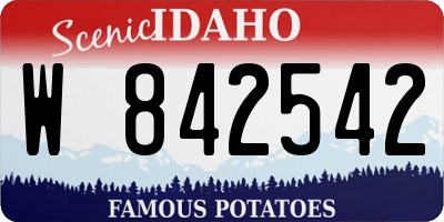 ID license plate W842542